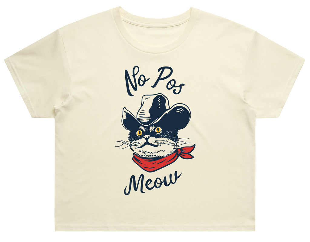 No Pos Meow Wo's Crop Tee