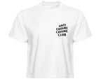 Chisme Club Wo's Crop Tee White