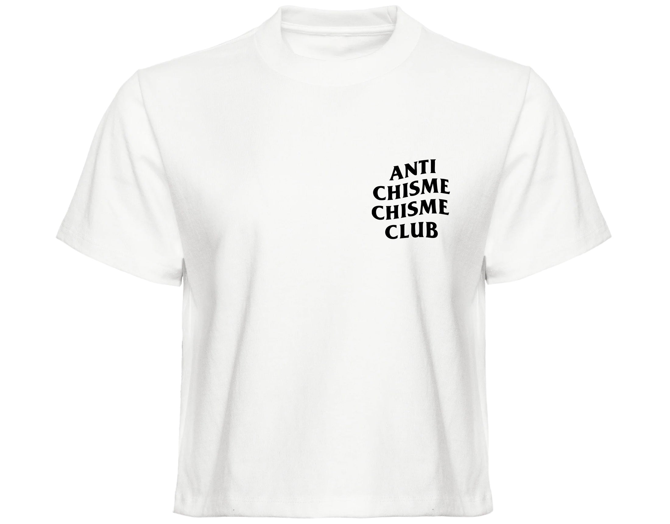 Chisme Club Wo's Crop Tee White