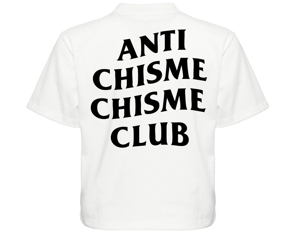 Chisme Club Wo's Crop Tee White
