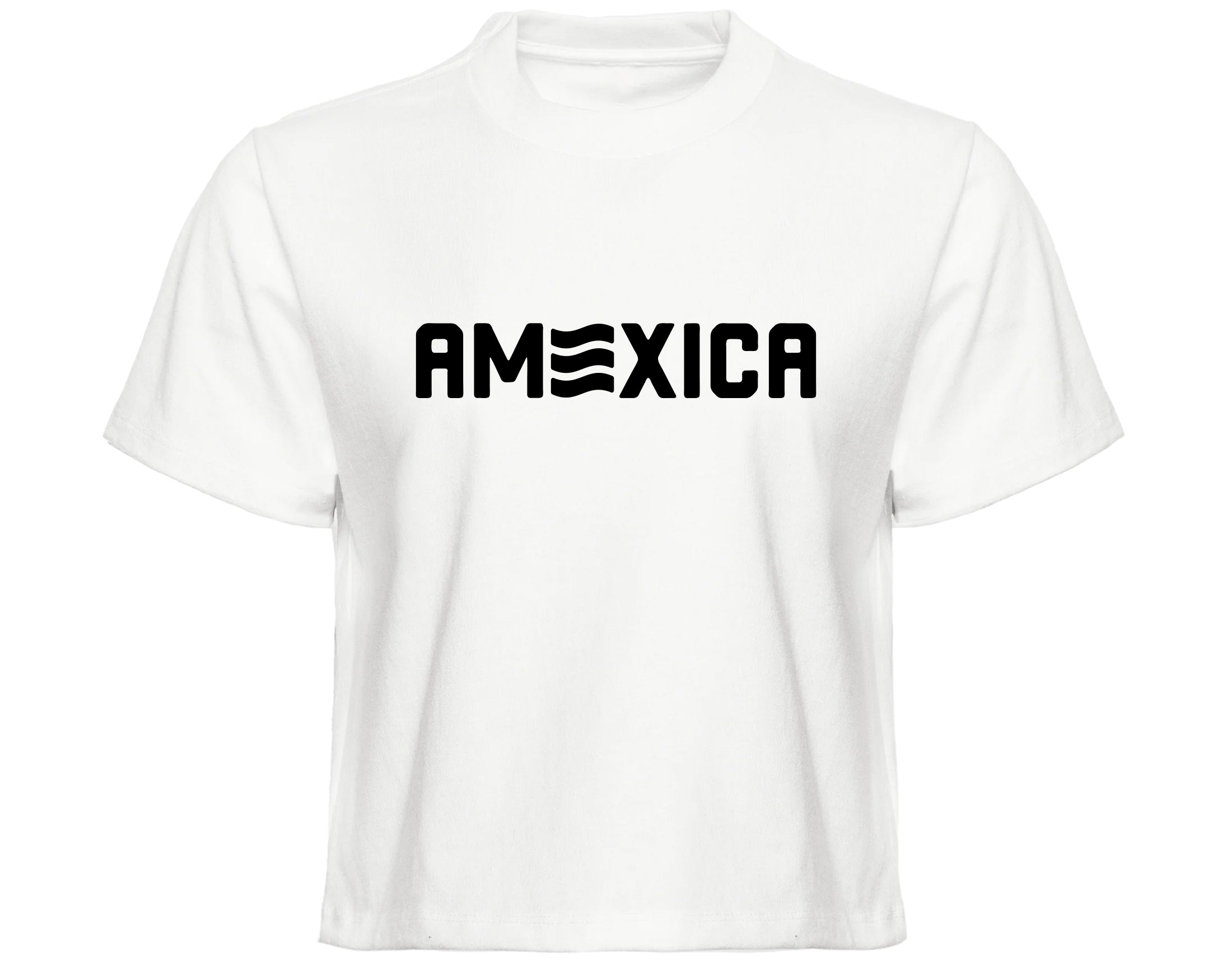 AMEXICA Wo's Crop Tee White